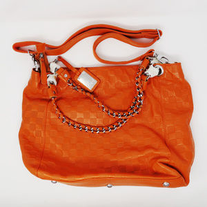 NEW Capri Leather Shoulder Handbag Burnt Orange